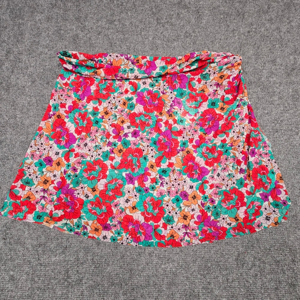 Raisins Curve Women Swim Sarong Isla Pareo Floral Mesh Wrap Skirt Red 1X L841091